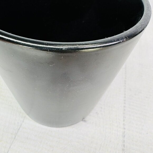 Stone + Lain CELINA Matte Black Modern Coupe 12oz Stoneware Cups Mugs Set of 4 - Picture 14 of 16